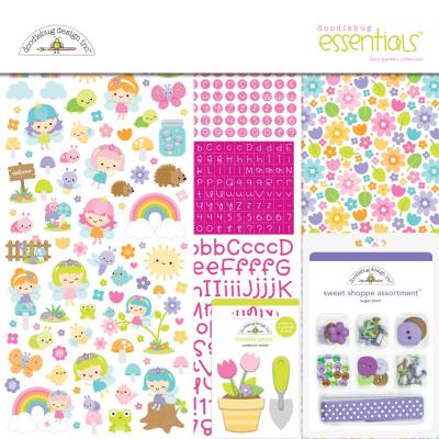 Doodlebug Fairy Garden Designpapier - Essentials Kit